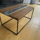 Walnut straw coffee table