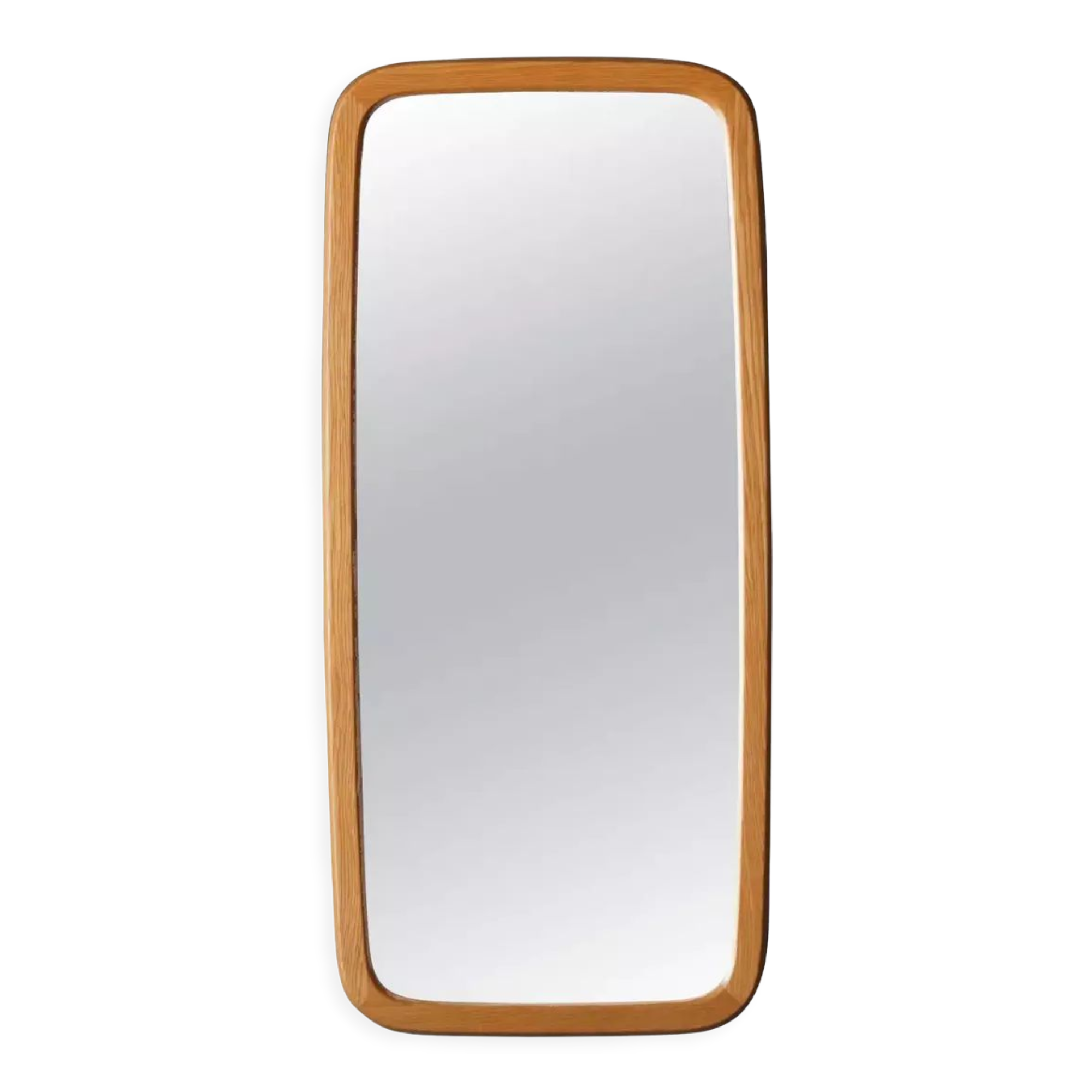 Vintage Scandinavian wooden wall mirror Froseke Edition
