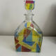 Rare vintage carafe bottle Luigi Bormioli Italy - Model "Stained-
