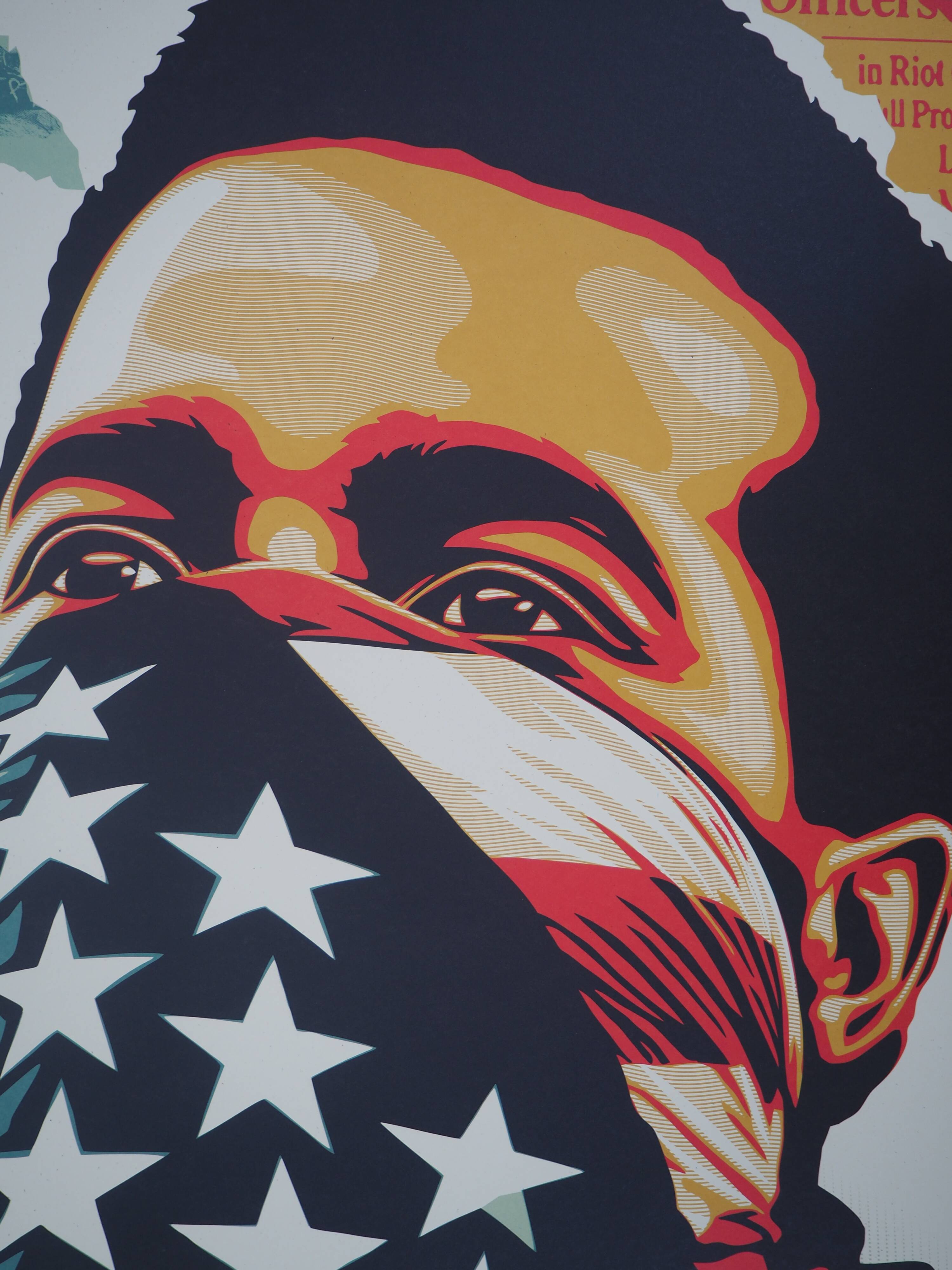 Shepard Fairey (Obey Giant): American Rage - Signed lithograph