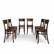 Set of six Authentic antique bentwood chairs, Antonio Volpe