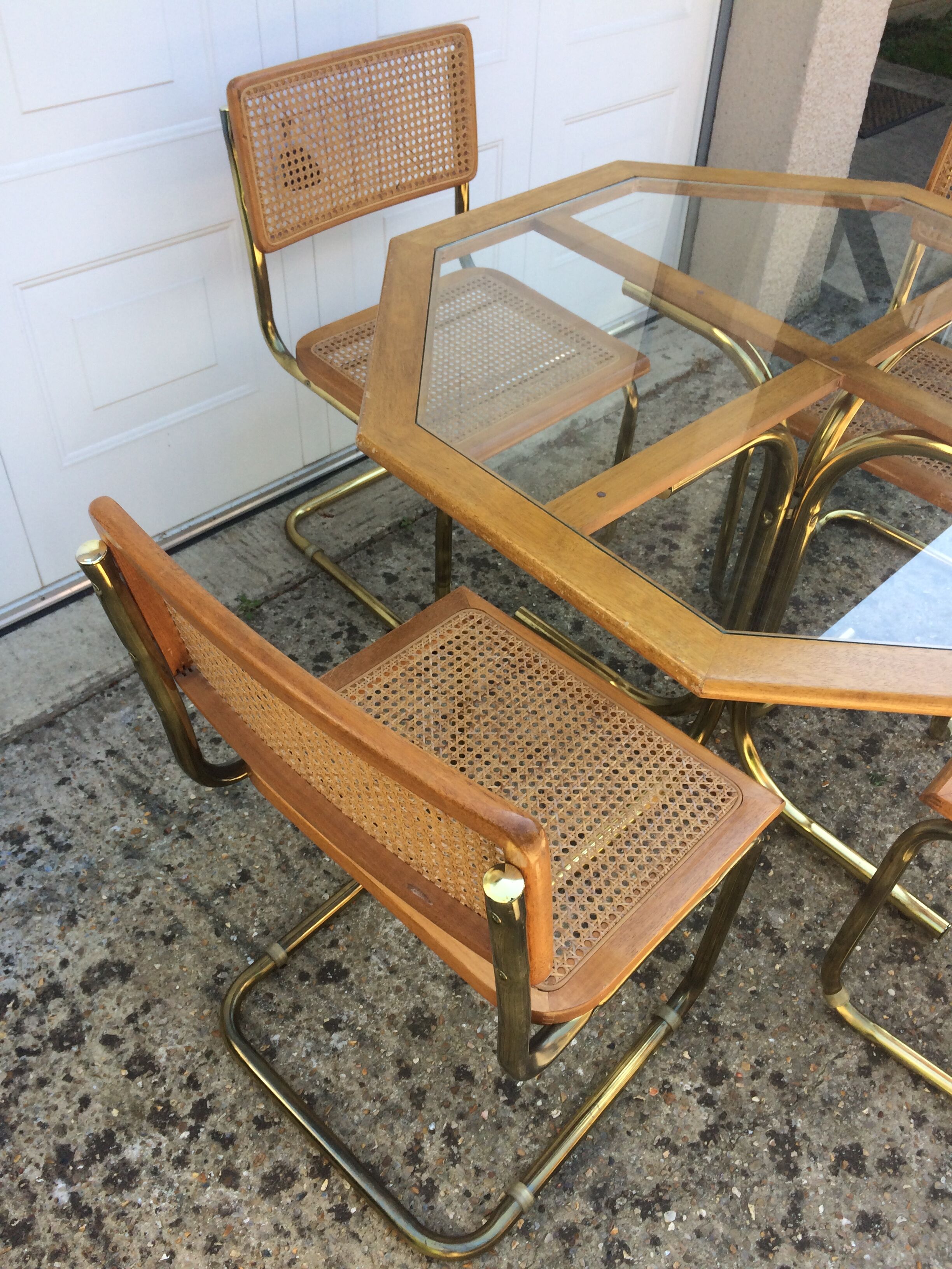 Table and chairs set in the 80s