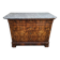 19th-century commode in walnut burl with a marble top.