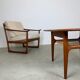 MidCentury Teak Coffee Table with Seagrass by Trioh Denmark, 1960s