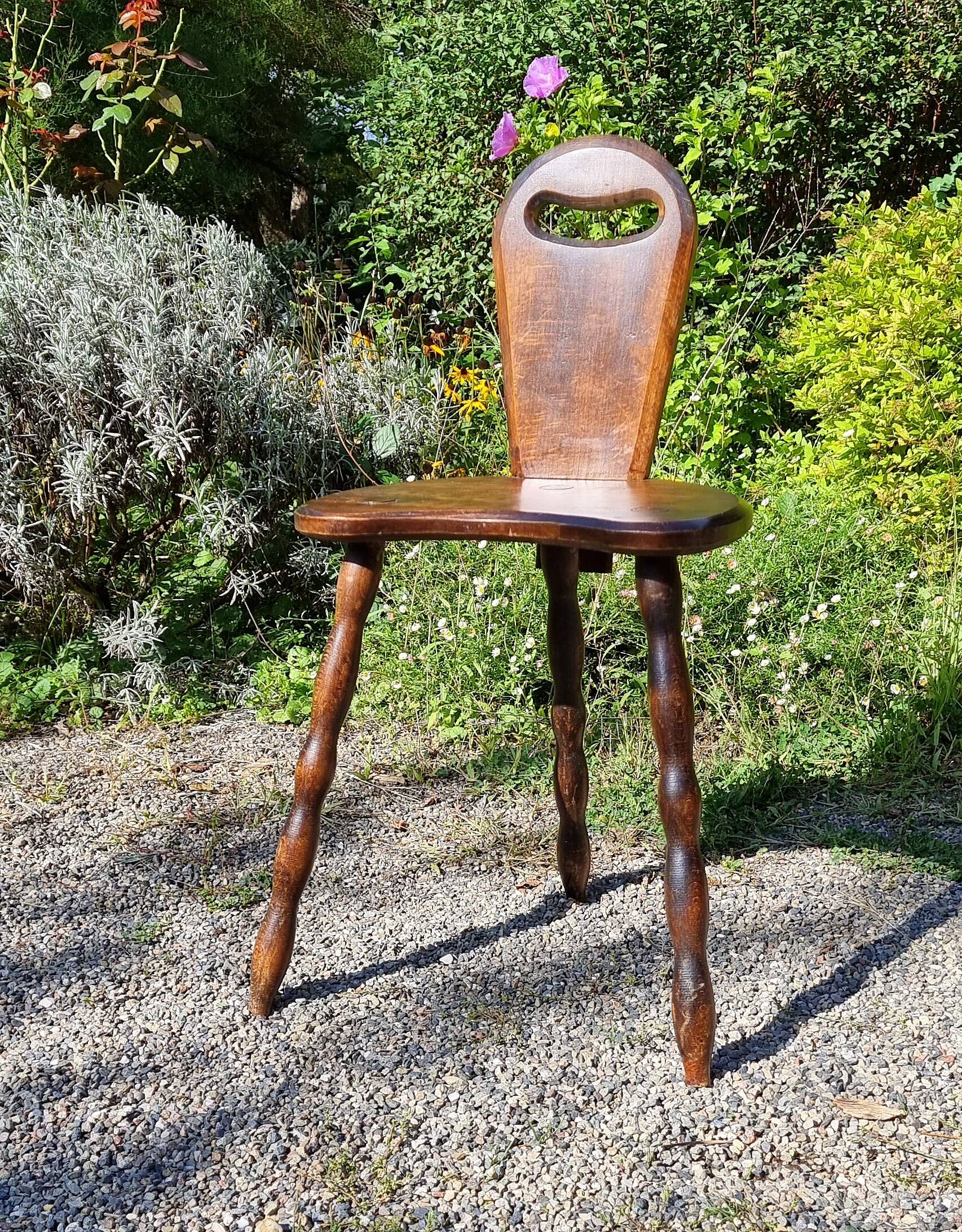 1950s chalet tripod chair