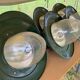 Set of 7 authentic schreder albany maxi light fixtures.