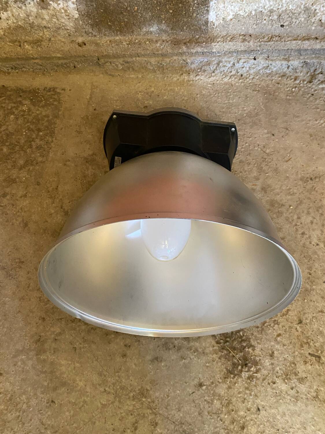 Vintage Industrial PHILIPS Globe Aluminum Pendant Light