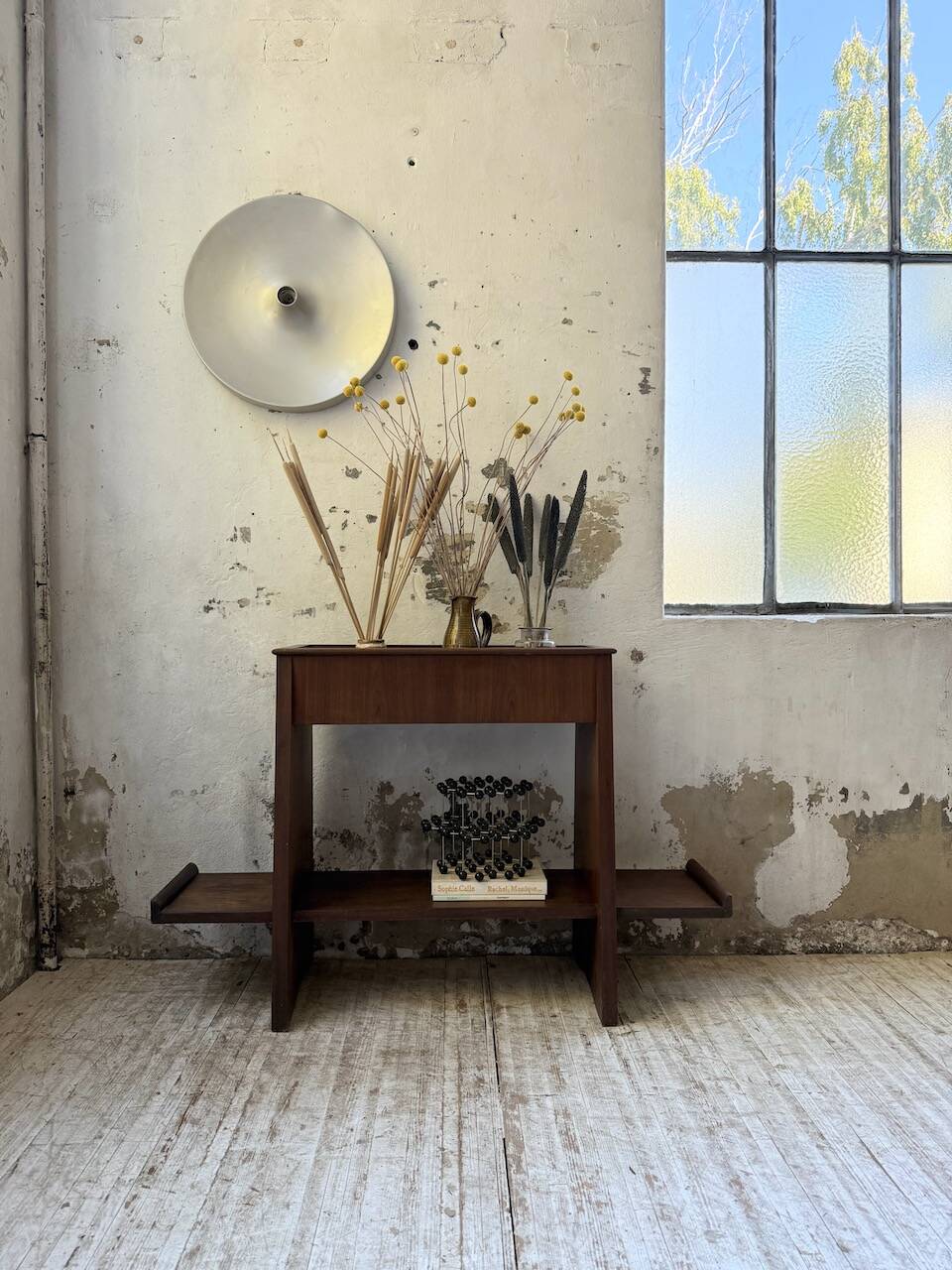 Jardinière années 50 palissandre constructiviste