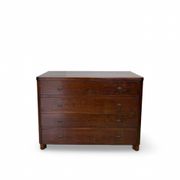 Commode en noyer burl art déco italien, années 1850.