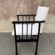 Foldable Steward's chair in wood painted black
