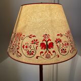 carved wooden floor lamp from the 40s