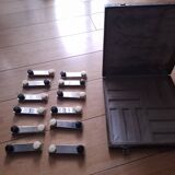 Box of 12 art deco knife holders (salt shaker, pepper shaker)