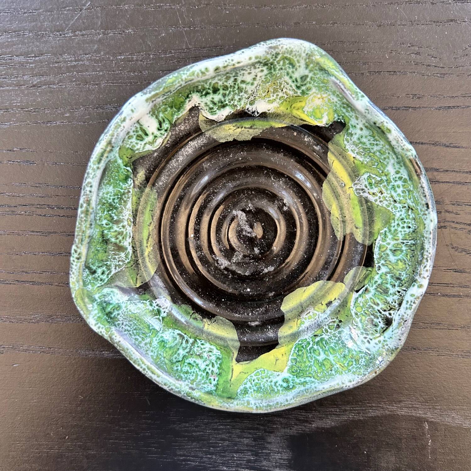 Green bowl, unique piece