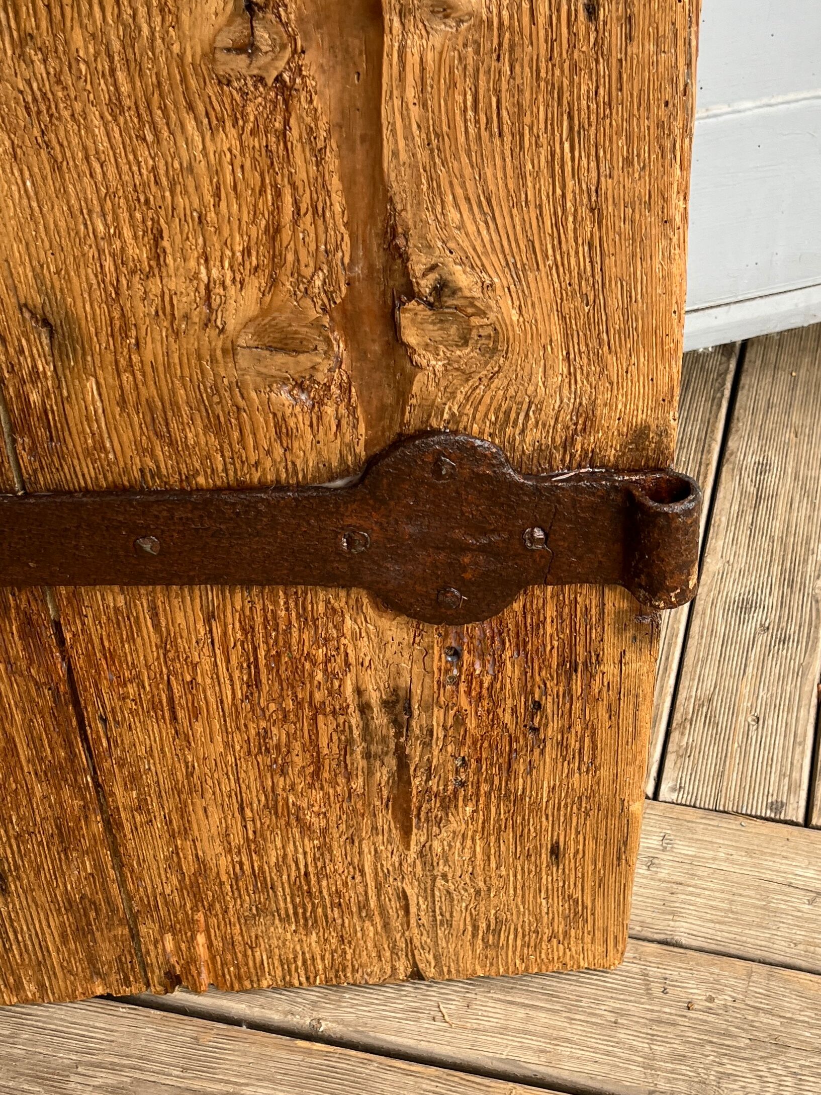 Old studded door