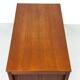 Petit bureau en teck avec trois tiroirs de Domino Møbler, années 1970.