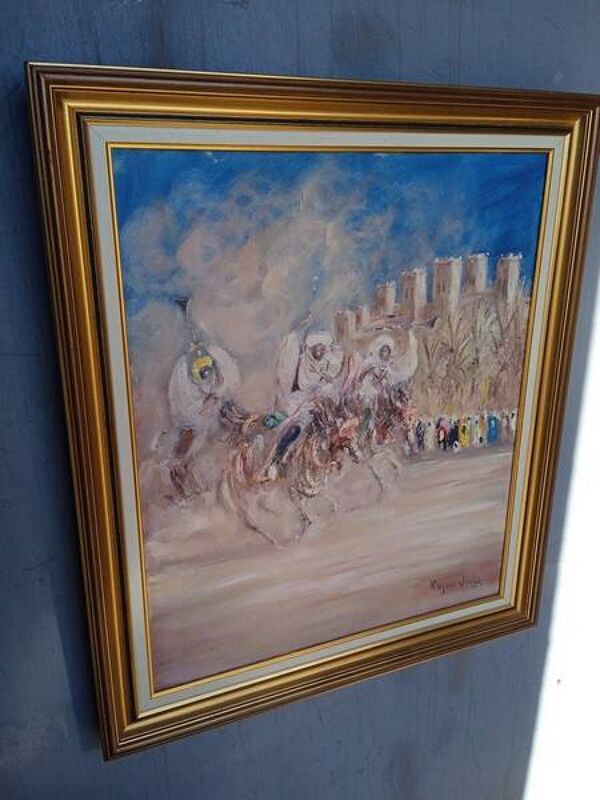Roger Vivés tableau fantasia huile sur toile
