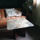 Table basse vintage en marbre italien années 80
