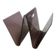 Smoked plexiglass magazine rack in the shape of a W — 1970s