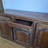Solid oak sideboard by cabinetmaker Loisy