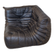 Corner sofa Togo black leather