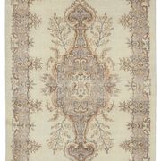Handmade antique oriental beige rug 184 cm x 295 cm