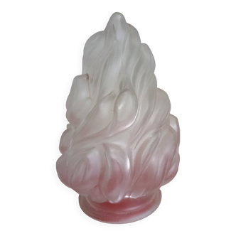 Old flame tulip frosted glass - Torch 17cm