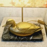 Vintage gold-plated duck lamp