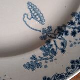 Round serving dish St Amand of blue color
