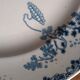 Plat de service rond St Amand de couleur bleue
