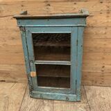 Wall display cabinet in Burmese teak with original patina.