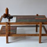 ceramic and glass coffee table