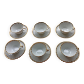 lot de 6 tasses Malbec et Treillard Frères des années 50