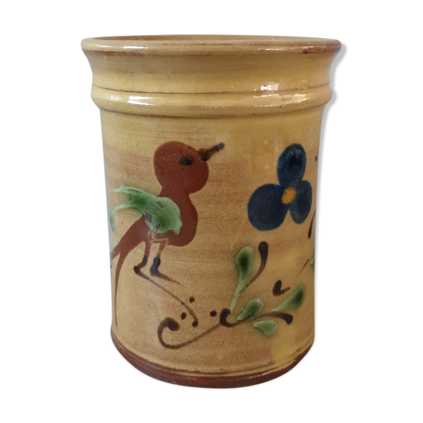 Hand-painted utensil pot