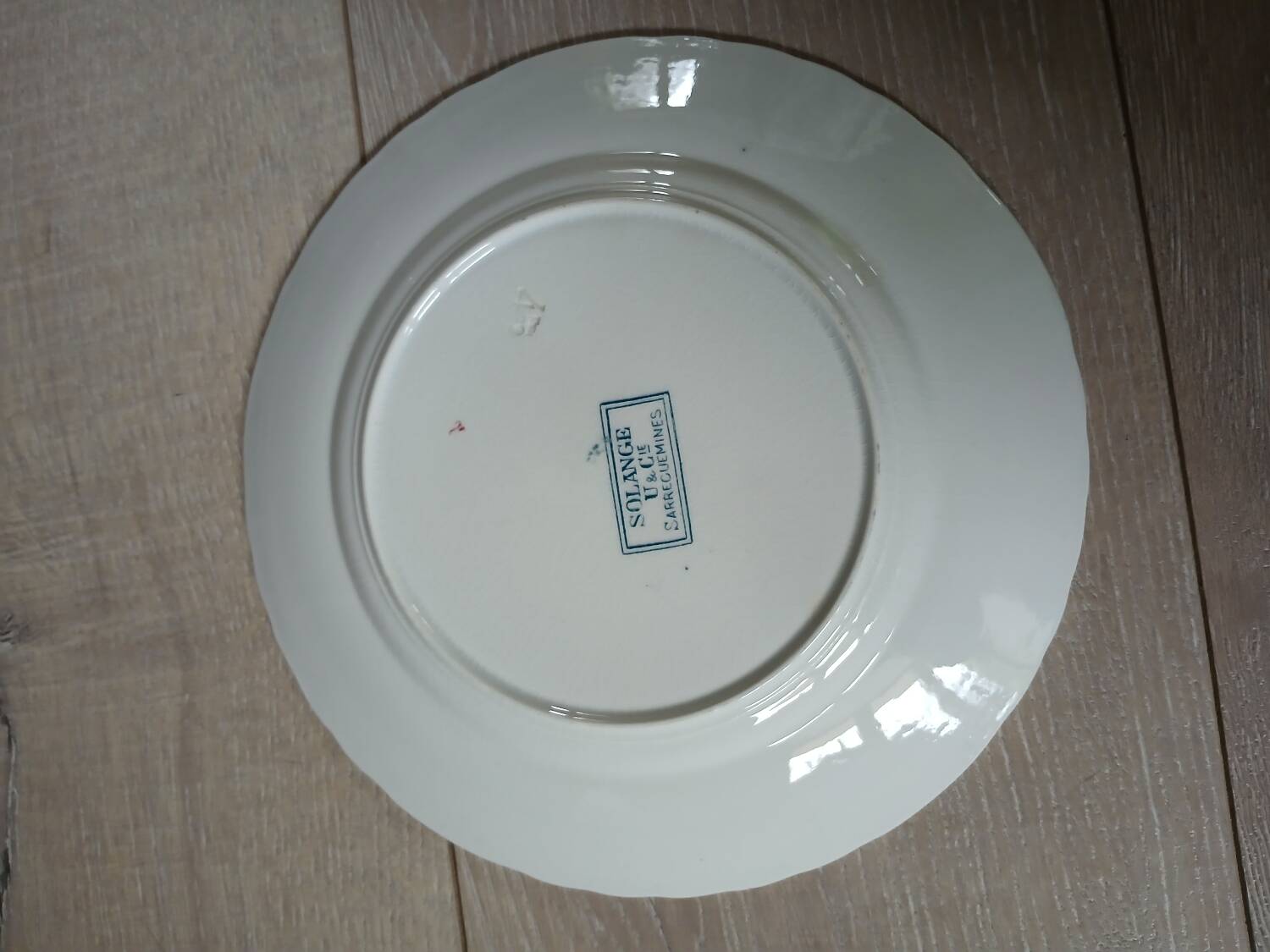 10 antique ironstone dinner plates