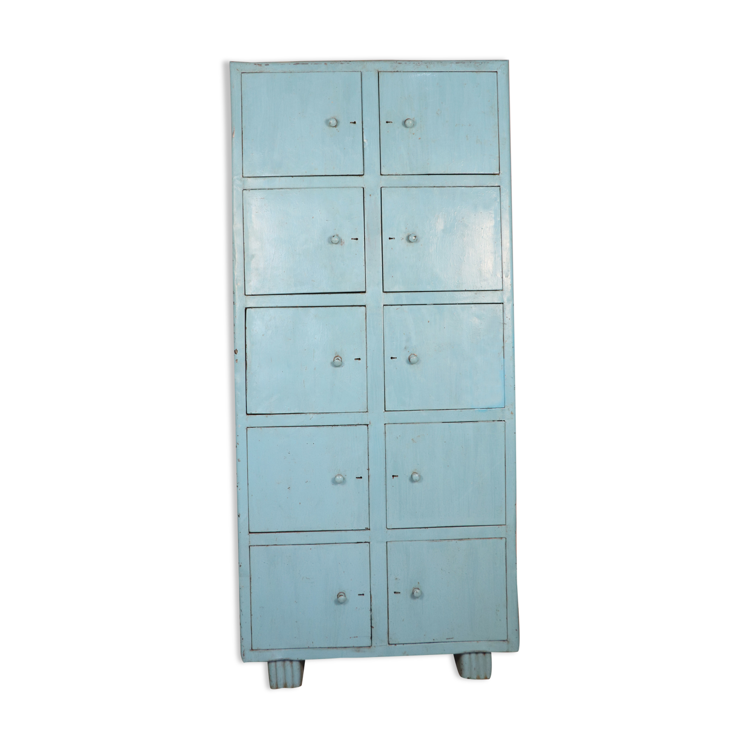 Old metal workshop furniture original turquoise patina