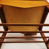 Roll table with storage, Danish design from the 60s