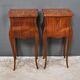 Pair of bedside tables in marquetry, Louis XV style – Mid 20th century