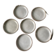Set of 6 dessert plates in glazed stoneware 60s-70s