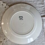 Assiette à dessert ancienne faïence Badonviller – Décor fleurs bleues