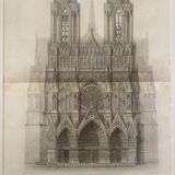 Lithograph of Reims Cathedral