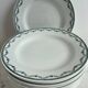 Set of 12 flat plates in Saint Amand earthenware, 22.5cm.