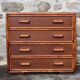 Commodity 4 drawers canning and bamboo - vintage