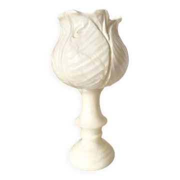 Lampe fleur en albâtre