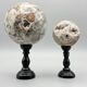 drusy agate spheres (quartz) on bases – mineral decoration