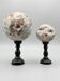 drusy agate spheres (quartz) on bases – mineral decoration