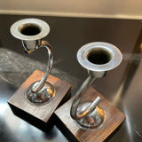 Pair of Art Deco candle holders