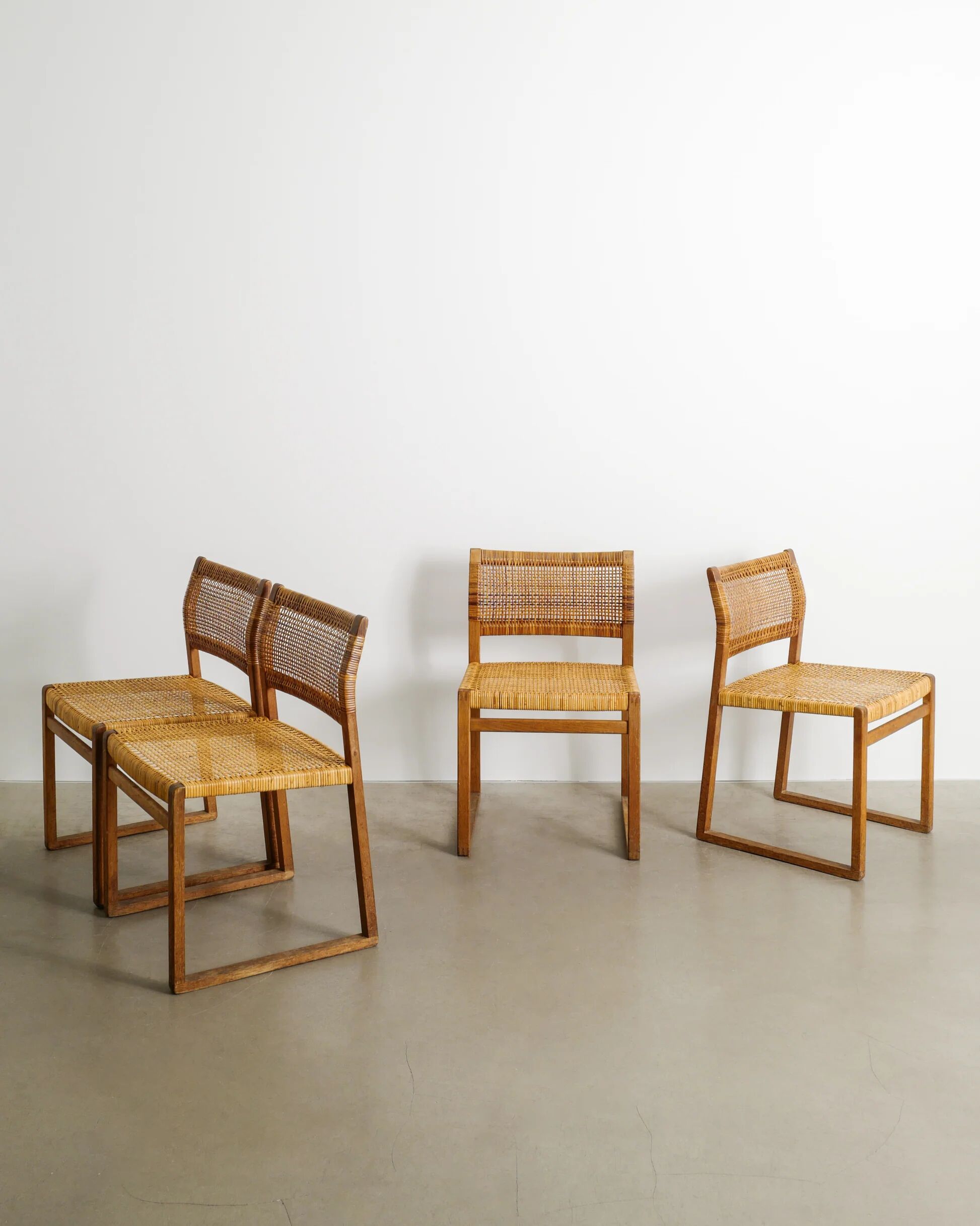 Danish Mid Century Wooden Dining Chairs by Børge Mogensen, 1960s