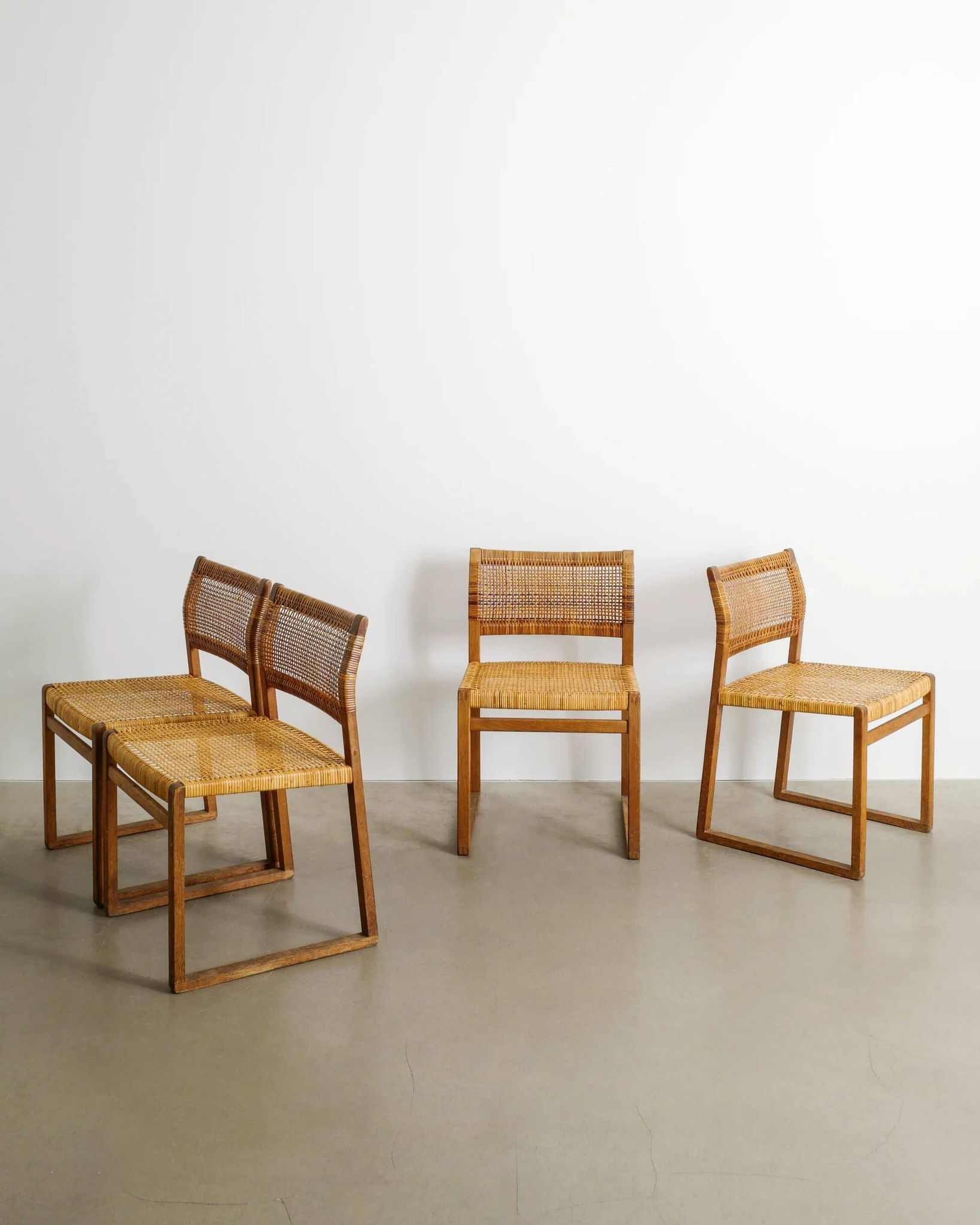 Danish Mid Century Wooden Dining Chairs by Børge Mogensen, 1960s