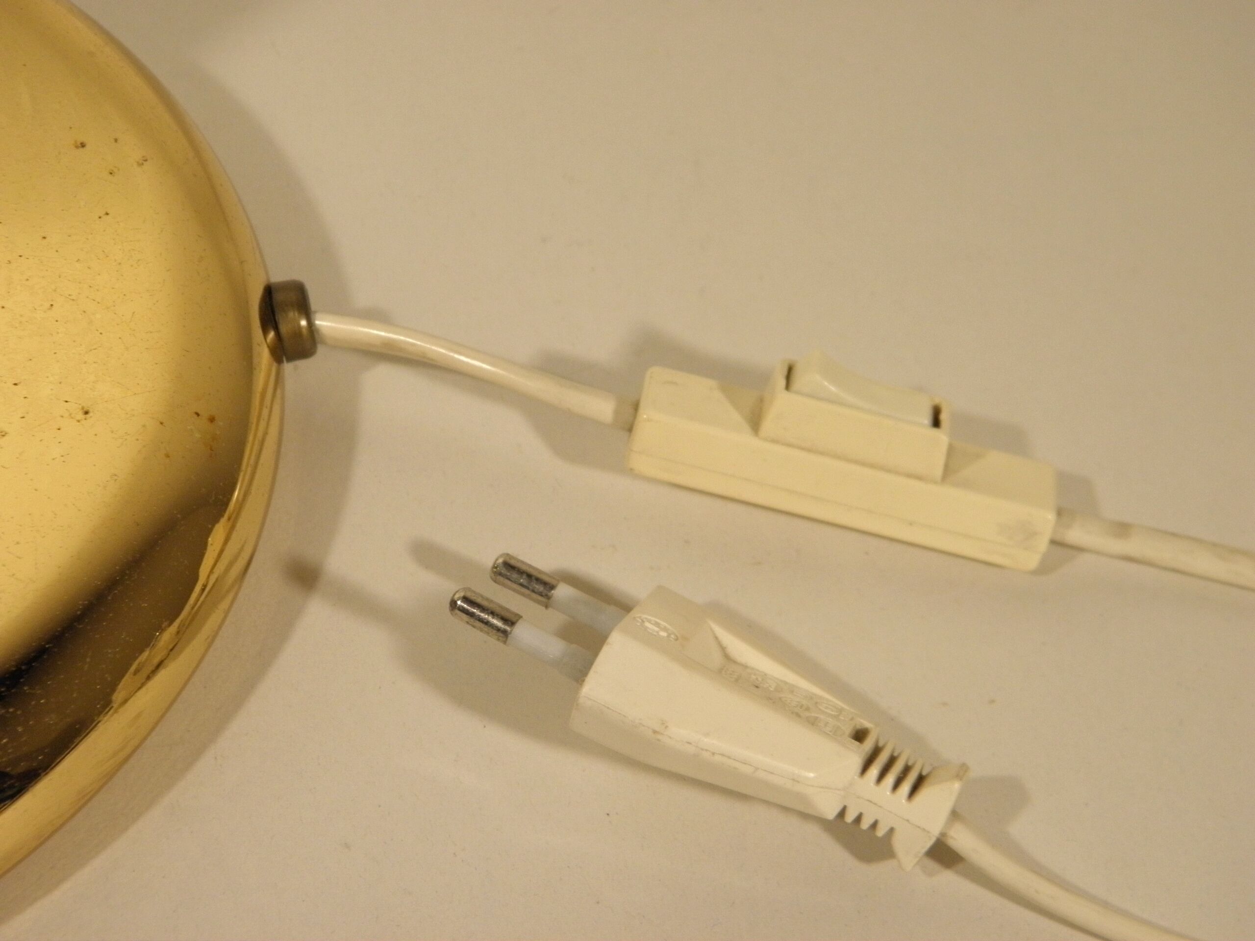 Desk lamp chrome and gold