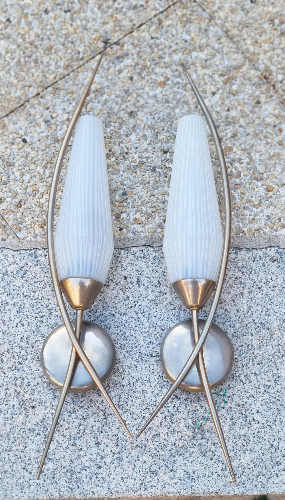 Pair of appliques, Lunel edition, vintage, Paris, 50s